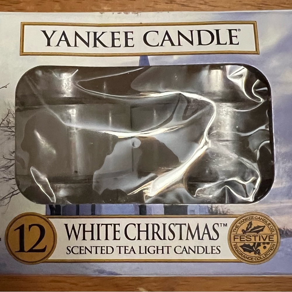 Yankee Candle Scented Tea Lights White Christmas 12 Count Box Discontinued